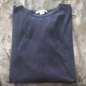 John Smedley Men’s Crewneck Sweater in Navy Blue